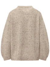 FABIANA FILIPPI - Crew Neck Sweater with Mottled Texture - Beige - LIDIASHOPPING® - Official Website