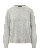 FABIANA FILIPPI - Maglia Girocollo con Bordi a Coste - Grigio - LIDIASHOPPING® - Official Website