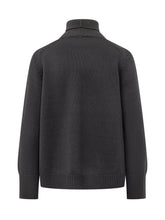 FABIANA FILIPPI - Maglia Dolcevita con Orlo Curvo - Blu - LIDIASHOPPING® - Official Website