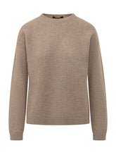 FABIANA FILIPPI - Maglia Girocollo con Trama Lavorata - Marrone - LIDIASHOPPING® - Official Website