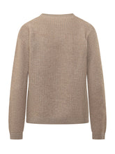 FABIANA FILIPPI - Maglia Girocollo con Trama Lavorata - Marrone - LIDIASHOPPING® - Official Website