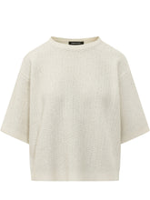 FABIANA FILIPPI - Maglia a Maniche Corte con Paillettes - Bianco - LIDIASHOPPING® - Official Website