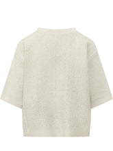 FABIANA FILIPPI - Maglia a Maniche Corte con Paillettes - Bianco - LIDIASHOPPING® - Official Website