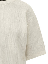 FABIANA FILIPPI - Maglia a Maniche Corte con Paillettes - Bianco - LIDIASHOPPING® - Official Website