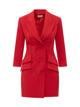 ELISABETTA FRANCHI - Double Breasted Blazer Dress - Red - LIDIASHOPPING® - Official Website
