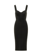 ELISABETTA FRANCHI - Bustier Midi Dress - Black - LIDIASHOPPING® - Official Website