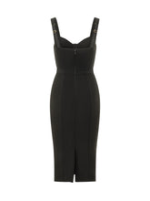 ELISABETTA FRANCHI - Bustier Midi Dress - Black - LIDIASHOPPING® - Official Website
