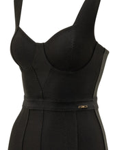 ELISABETTA FRANCHI - Bustier Midi Dress - Black - LIDIASHOPPING® - Official Website