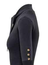 ELISABETTA FRANCHI - Abito Corto di Maglia con Sciarpa - Blu - LIDIASHOPPING® - Official Website