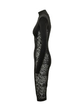 ELISABETTA FRANCHI - Abito Midi con Inserti in Pizzo - Nero - LIDIASHOPPING® - Official Website