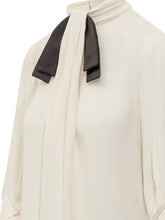 ELISABETTA FRANCHI - Shirt with Neck Scarf - White - LIDIASHOPPING® - Official Website