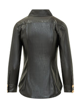 ELISABETTA FRANCHI - Camicia Lucida con Colletto - Nero - LIDIASHOPPING® - Official Website