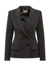 ELISABETTA FRANCHI - Blazer Doppiopetto con Tasche a Patta - Nero - LIDIASHOPPING® - Official Website