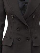 ELISABETTA FRANCHI - Blazer Doppiopetto con Tasche a Patta - Nero - LIDIASHOPPING® - Official Website
