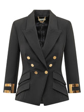 ELISABETTA FRANCHI - Blazer Sagomato con Revers - Nero - LIDIASHOPPING® - Official Website