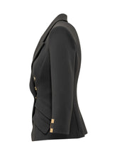 ELISABETTA FRANCHI - Blazer Sagomato con Revers - Nero - LIDIASHOPPING® - Official Website