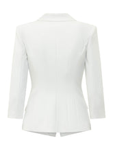 ELISABETTA FRANCHI - Blazer Sagomato con Revers - Bianco - LIDIASHOPPING® - Official Website