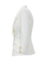 ELISABETTA FRANCHI - Blazer Sagomato con Revers - Bianco - LIDIASHOPPING® - Official Website