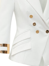 ELISABETTA FRANCHI - Blazer Sagomato con Revers - Bianco - LIDIASHOPPING® - Official Website