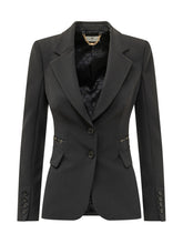 ELISABETTA FRANCHI - Blazer Doppiopetto con Cuciture Sagomate - Nero - LIDIASHOPPING® - Official Website