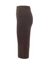 ELISABETTA FRANCHI - Midi Skirt with Front Zip - Brown - LIDIASHOPPING® - Official Website