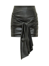 ELISABETTA FRANCHI - Gonna Mini Drappeggiata - Nero - LIDIASHOPPING® - Official Website