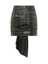 ELISABETTA FRANCHI - Gonna Mini Drappeggiata - Nero - LIDIASHOPPING® - Official Website