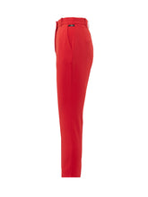 ELISABETTA FRANCHI - Pantaloni Dritti con Pieghe Stirate - Rosso - LIDIASHOPPING® - Official Website