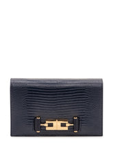 ELISABETTA FRANCHI - Clutch with Embossed Texture - Blue - LIDIASHOPPING® - Official Website