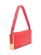 ELISABETTA FRANCHI - Borsa a Spalla Effetto Rettile - Rosso - LIDIASHOPPING® - Official Website
