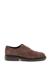 HOGAN - Brogue Derby with Perforations - Brown - LIDIASHOPPING® - Official Website