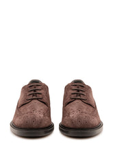 HOGAN - Brogue Derby with Perforations - Brown - LIDIASHOPPING® - Official Website