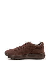 HOGAN - Lace Up Sneaker with Side Logo - Brown - LIDIASHOPPING® - Official Website