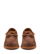 HOGAN - Mocassino Traditional Barca con Lacci - Marrone - LIDIASHOPPING® - Official Website