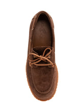 HOGAN - Mocassino Traditional Barca con Lacci - Marrone - LIDIASHOPPING® - Official Website