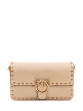 PINKO - Love One Slouchy Baby Shoulder Bag - Beige - LIDIASHOPPING® - Official Website