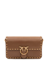 PINKO - Love One Slouchy Baby Shoulder Bag - Brown - LIDIASHOPPING® - Official Website