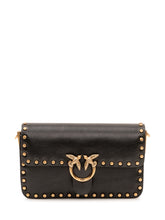 PINKO - Love One Slouchy Baby Shoulder Bag - Black - LIDIASHOPPING® - Official Website