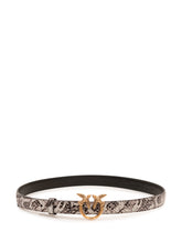 PINKO - Love Berry Reptile Effect Slim Belt - Brown - LIDIASHOPPING® - Official Website