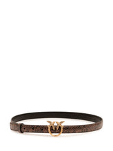PINKO - Love Berry Cintura Sottile Effetto Rettile - Marrone - LIDIASHOPPING® - Official Website