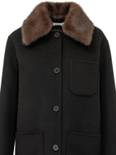 PAROSH - Giacca con Collo Soffice e Cintura - Nero - LIDIASHOPPING® - Official Website