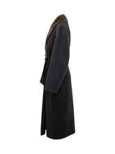 PAROSH - Long Coat with Soft Collar - Blue - LIDIASHOPPING® - Official Website