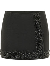 PAROSH - Minigonna con Ricami di Perline - Nero - LIDIASHOPPING® - Official Website