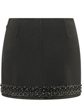 PAROSH - Minigonna con Ricami di Perline - Nero - LIDIASHOPPING® - Official Website