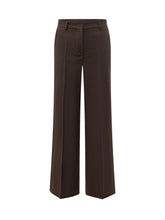 PAROSH - Wide Leg Trousers with Pleats - Brown - LIDIASHOPPING® - Official Website