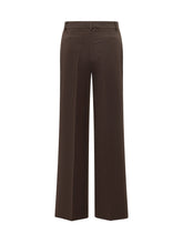 PAROSH - Wide Leg Trousers with Pleats - Brown - LIDIASHOPPING® - Official Website