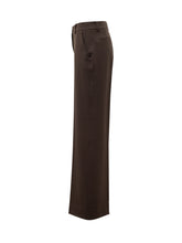 PAROSH - Wide Leg Trousers with Pleats - Brown - LIDIASHOPPING® - Official Website