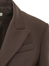 PAROSH - Double Breasted Jacket with Peak Lapels - Brown - LIDIASHOPPING® - Official Website
