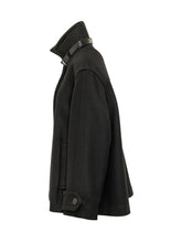 LANVIN - Short Coat with High Collar - Black - LIDIASHOPPING® - Official Website