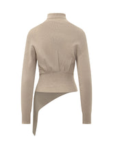 LANVIN - Maglia Drappeggiata con Collo Alto - Beige - LIDIASHOPPING® - Official Website